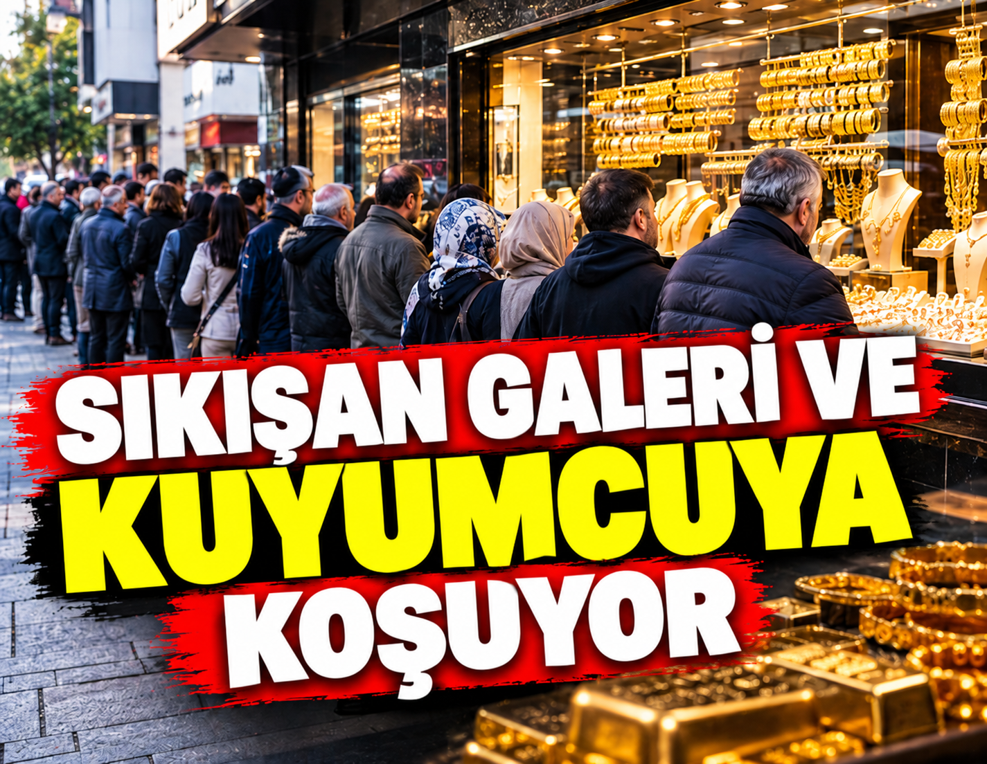 Sıkışan galeri ve kuyumcuya koşuyor
