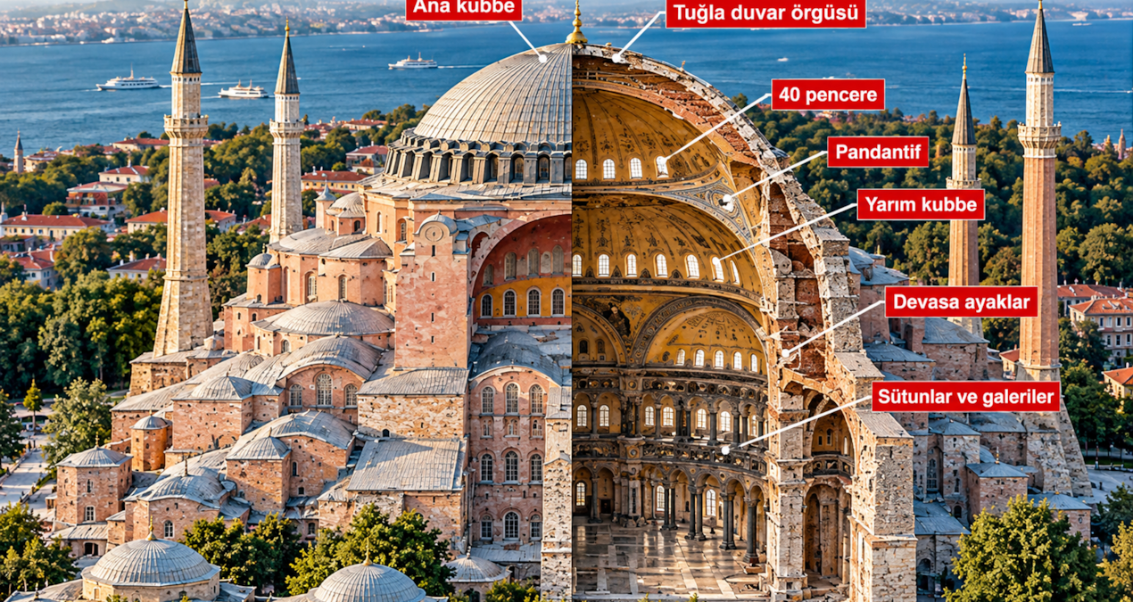 Ayasofya'nın kubbesinde 1500 yıllık sır