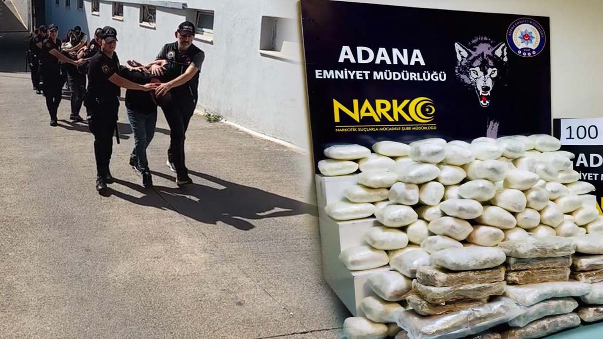 Adana'da uyuşturucu operasyonu: 100 kilogram esrar ele geçirildi