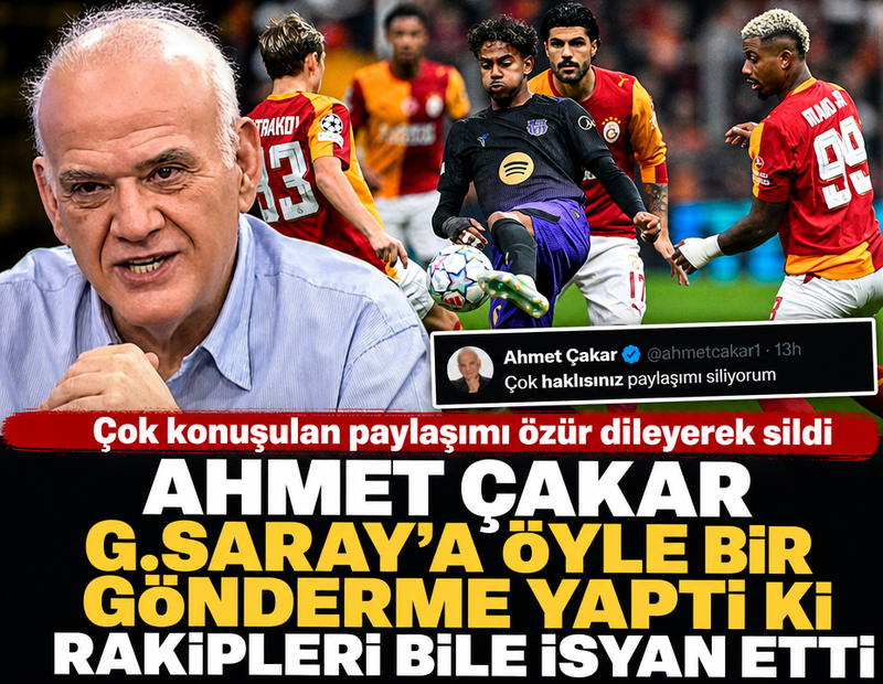 Ahmet Çakar G.Saray'a öyle bir gönderme yaptı ki rakipleri bile isyan etti