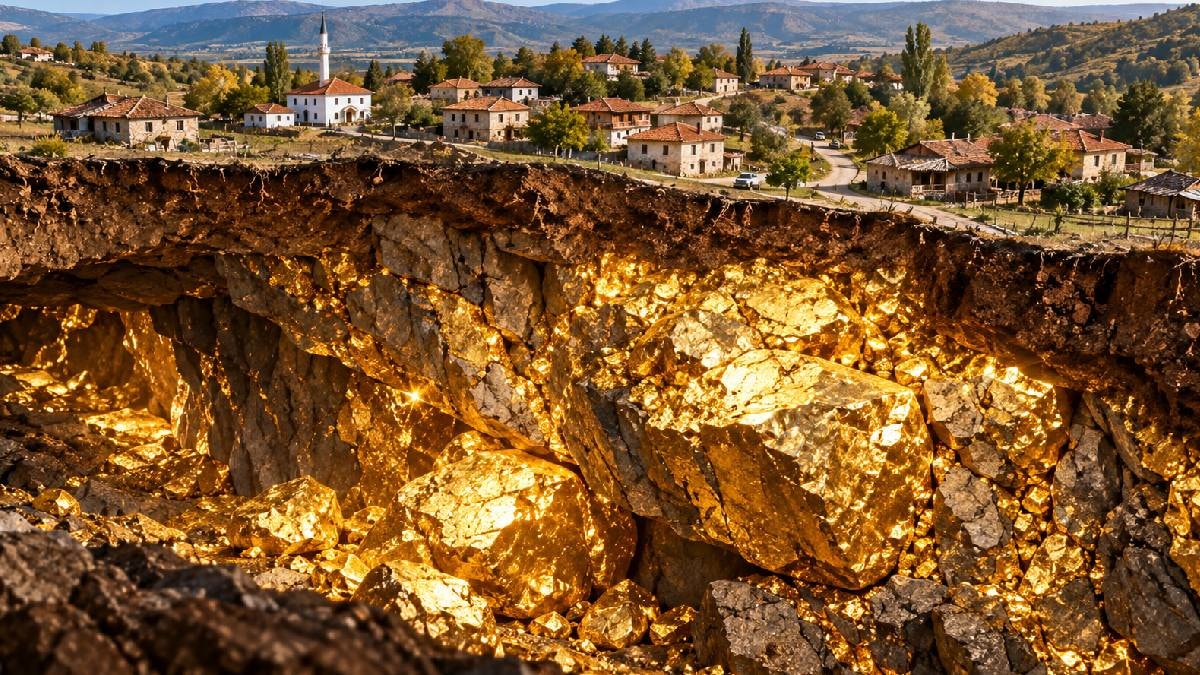 Kasabanın altında devasa altın rezervi bulundu