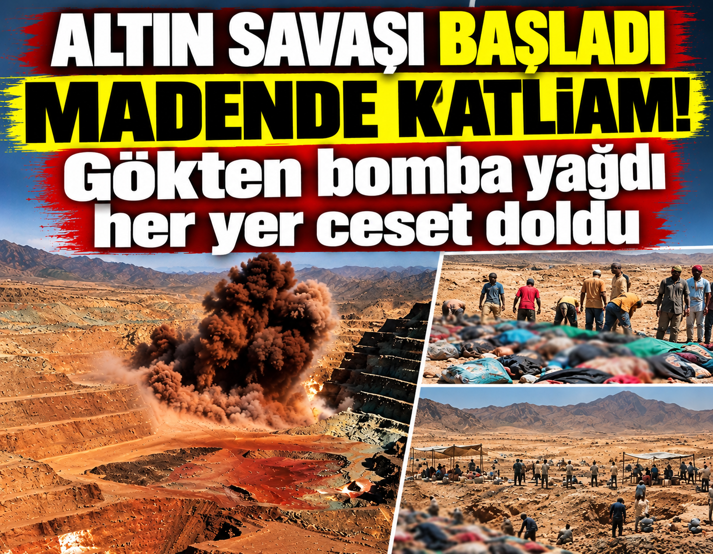 Altın madenine bir anda bombalar yağdı: 72 madenci can verdi