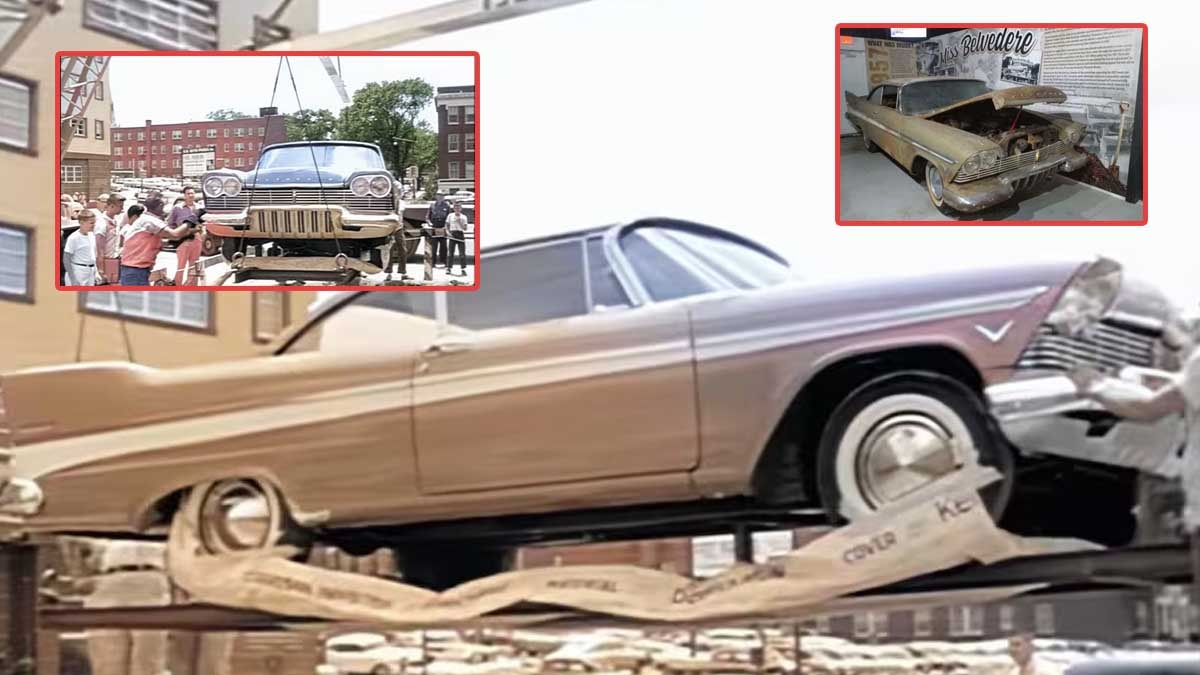 Yepyeni otomobili 50 yıl önce gömdüler, çıkarınca büyük şok yaşadılar