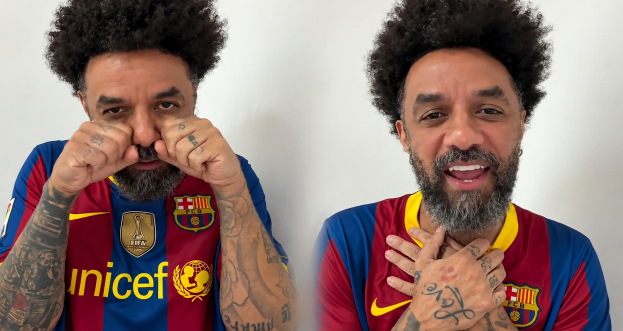 Fenerbahçe'nin eski yıldızı üstüne Barcelona forması giydi, Galatasaray'ın yenilgisiyle dalga geçti! O görüntüler olay oldu