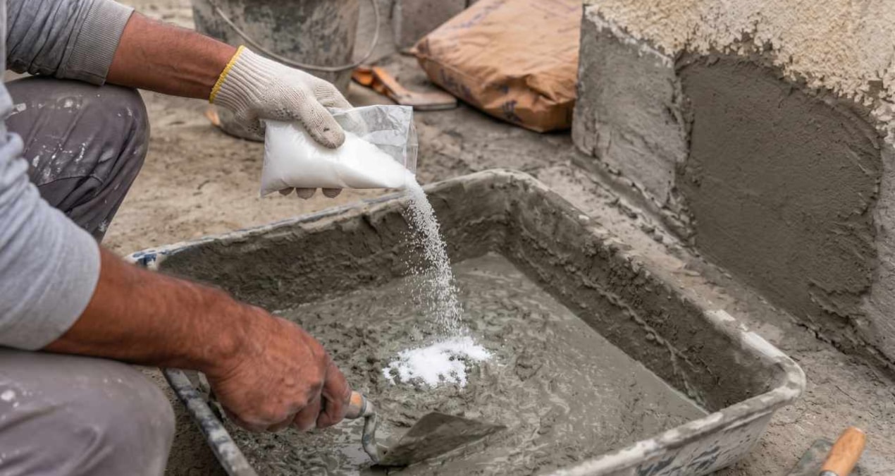 Beton harcına şeker karıştırmaya başladılar