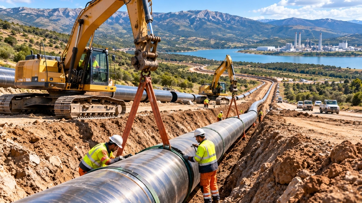 234 kilometrelik dev boru hattı ağı kuruluyor