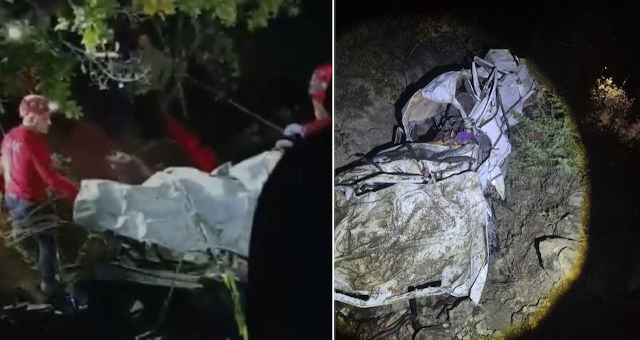 Dönüş yolunda facia! Demir yığınına dönen araçta 4 kişi öldü 1 kişi yaralandı
