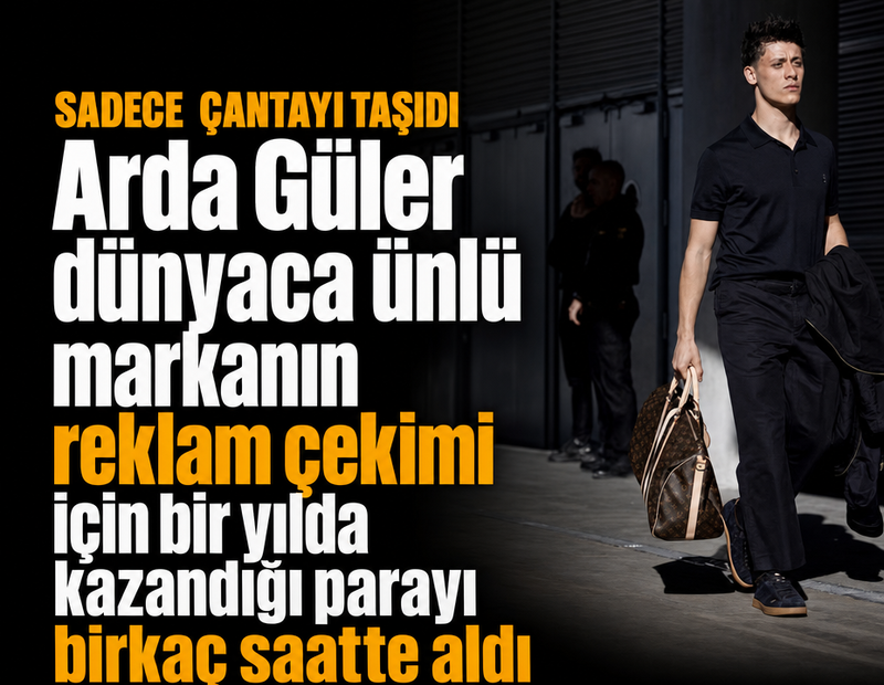 Arda Güler dünyaca ünlü markanın reklam çekimi için Real Madrid'den bir yılda kazandığı parayı birkaç saatte aldı