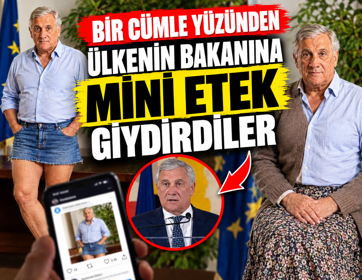 Bir cümle yüzünden ülkenin bakanına mini etek giydirdiler