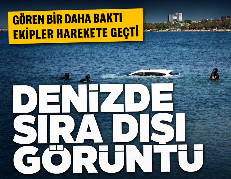 Denizde bu görüntüyü görenler gözlerine inanamadı