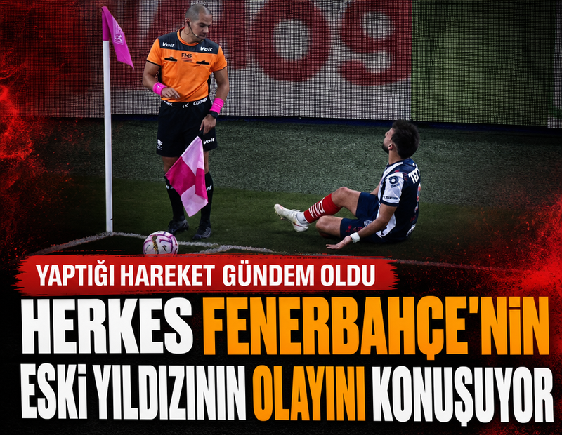 Herkes Fenerbahçe'nin eski yıldızının olayını konuşuyor! Korner kullanırken hakeme çarpıp yere düştü