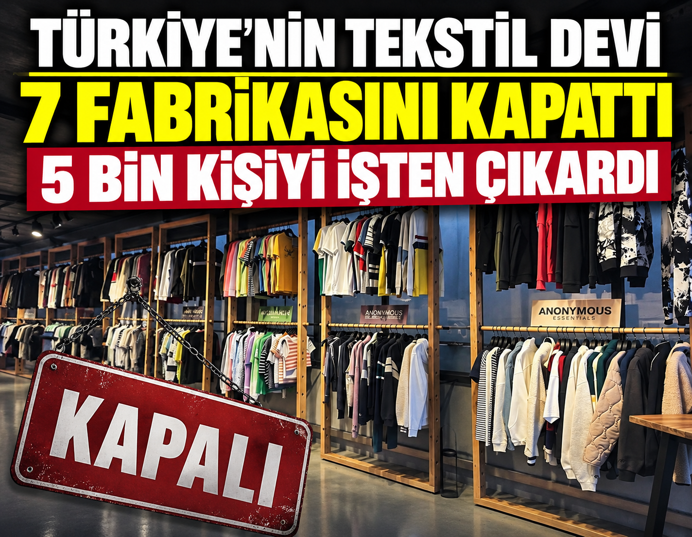 Türkiye'nin tekstil devi 7 fabrikasını kapattı, 5 bin kişiyi işten çıkardı
