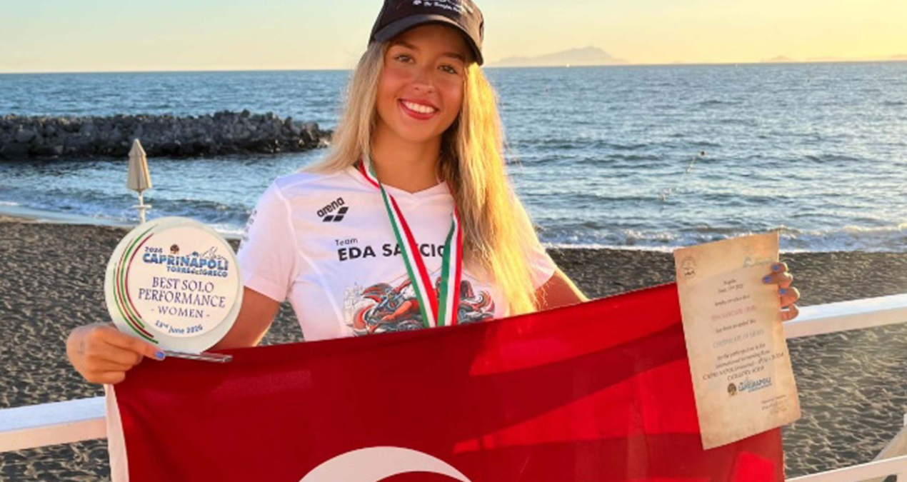 Eda Savcıgil, Catalina Kanalı’nı rekorla yüzdü