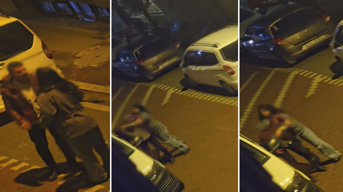 İstanbul'da genç kadın tartıştığı erkeği sokak ortasında evire çevire dövdü
