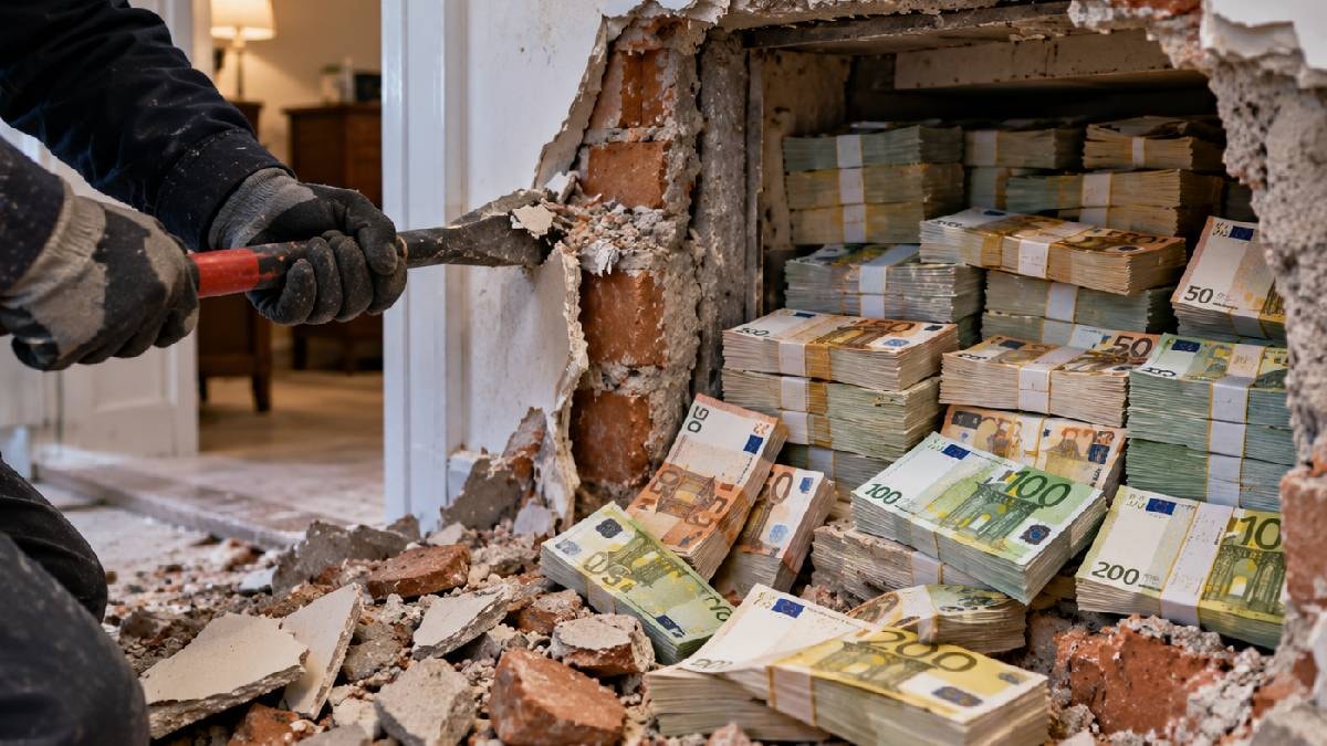 Parasını bankaya değil duvarlara sakladı: Evinden servet çıktı