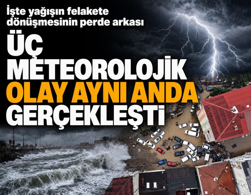 Üç meteorolojik olay aynı ande yaşanınca yağmur felakete dönüştü
