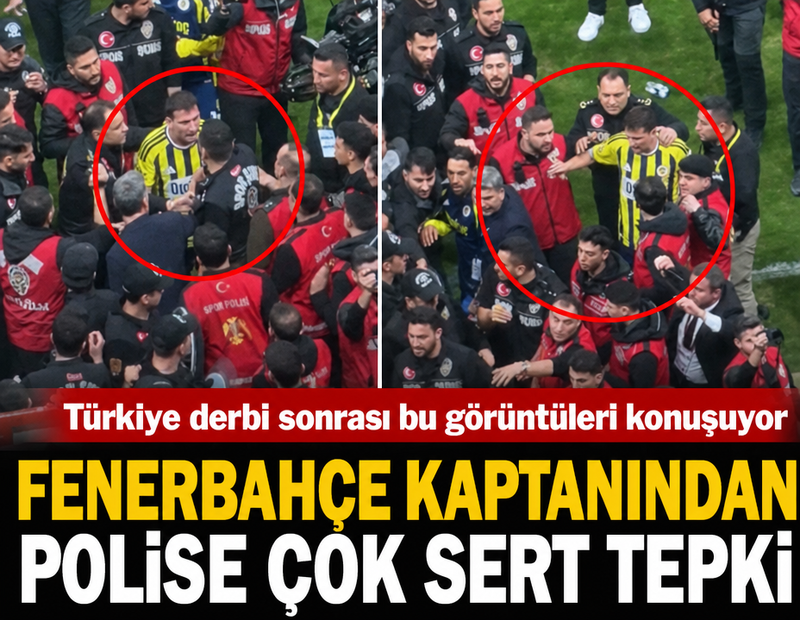 Mert Hakan Yandaş derbi sonrası polisle tartıştı: Görüntülere tepki yağdı