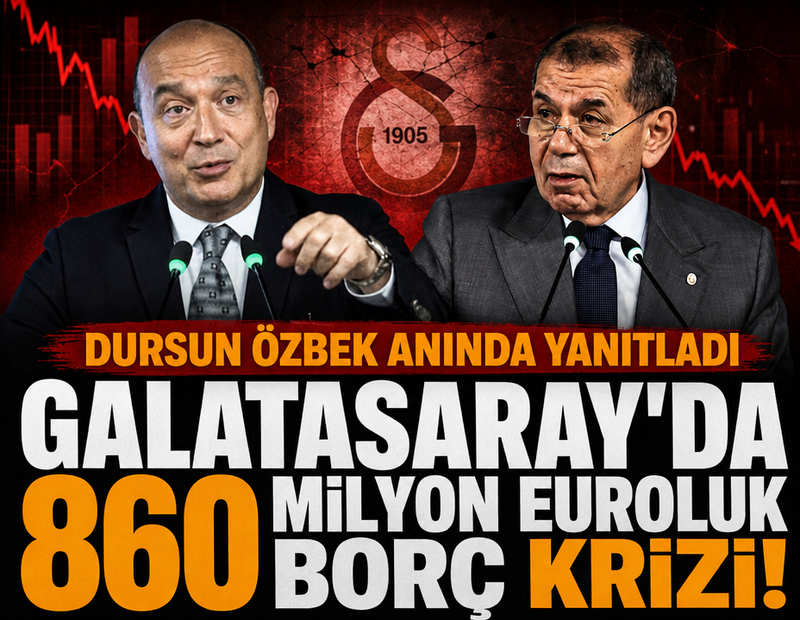 Galatasaray’da 860 milyon euroluk borç krizi! Dursun Özbek anında yanıtladı