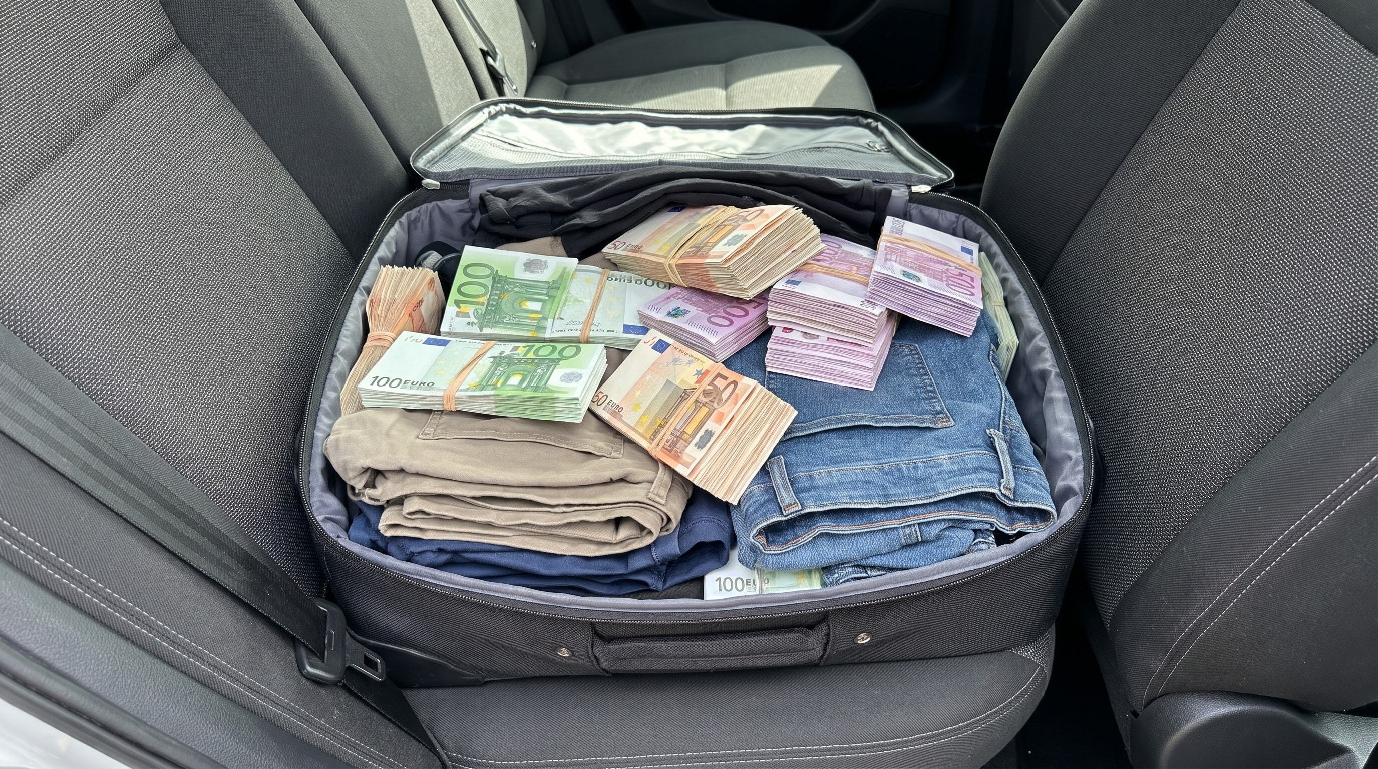 Beyan ettiği paranın 123 katı valizinden çıkınca havalimanında ortalık karıştı