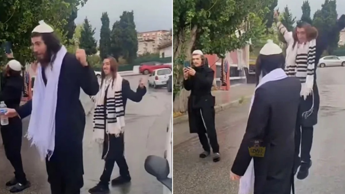 Görüntüler İzmir'den! Yahudi grubun dansı gündem oldu