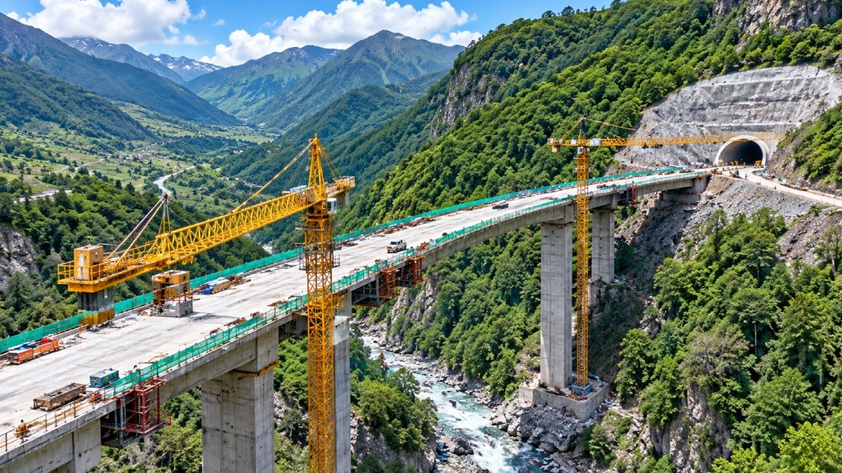 Dağların arasına dev köprü kuruyorlar: 1 saatlik yolculuk 15 dakikaya düşecek
