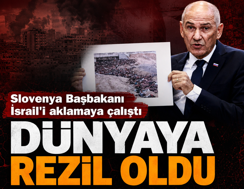 Slovenya Başbakanı İsrail'i aklamaya çalıştı! Dünyaya rezil oldu