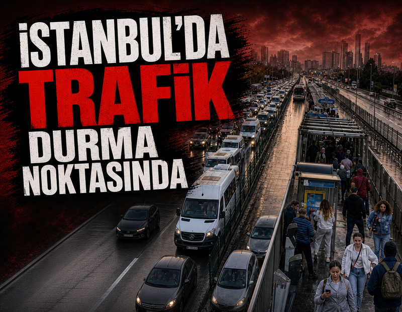 İstanbul'da trafik yoğunluğu: Ana arterlerde araçlar güçlükle ilerliyor