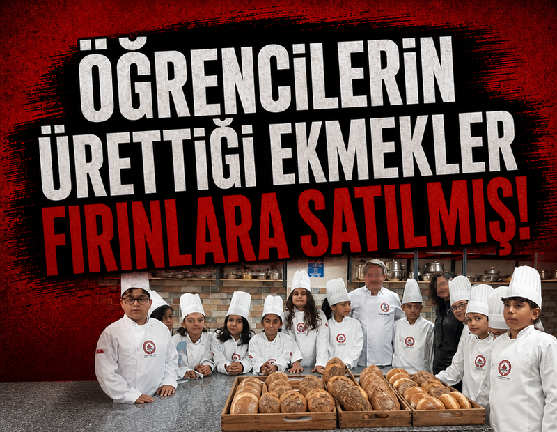 Öğrencilerin ürettiği ekmekler fırınlara satılmış!