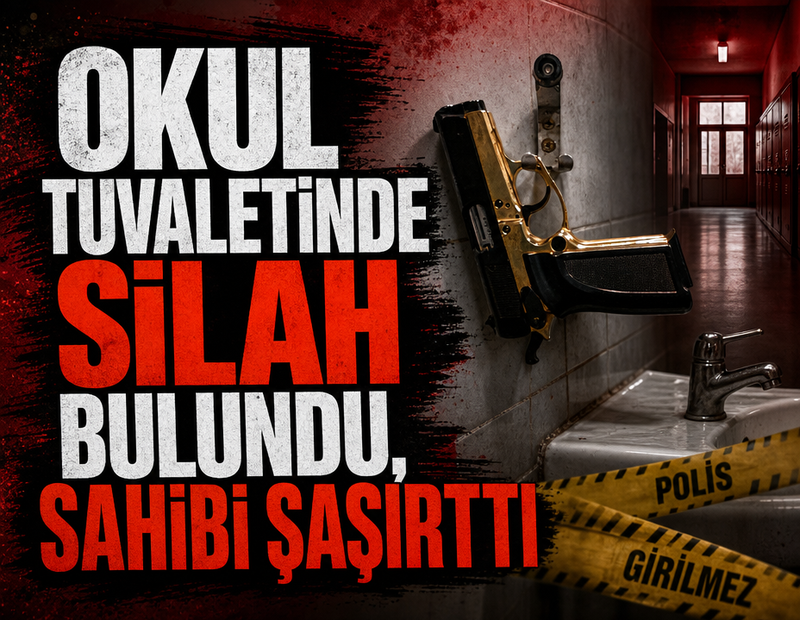 Okul tuvaletinde silah bulundu, sahibi şaşırttı