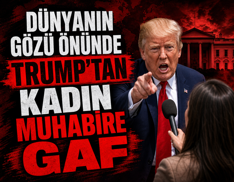 Dünyanın gözü önünde Trump'tan kadın muhabire gaf