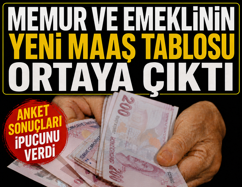 Memur ve emeklinin yeni maaş tablosu ortaya çıktı: Anket sonuçları ipucunu verdi