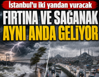 İstanbul'u iki yandan vuracak: Fırtına ve sağanak geliyor