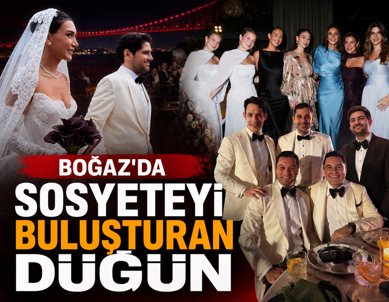 Boğaz'da sosyeteyi buluşturan düğün