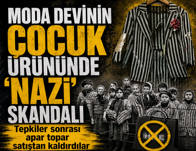 Moda devinin çocuk ürününde 'Nazi' skandalı!