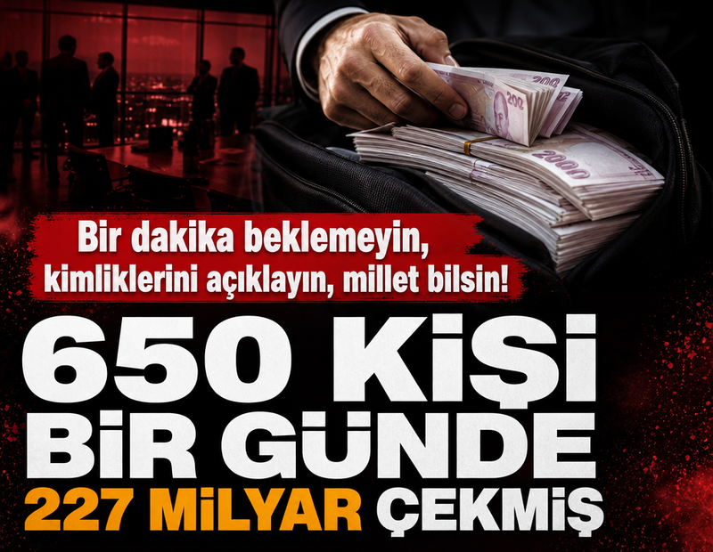 650 vurguncu kim açıklayın!