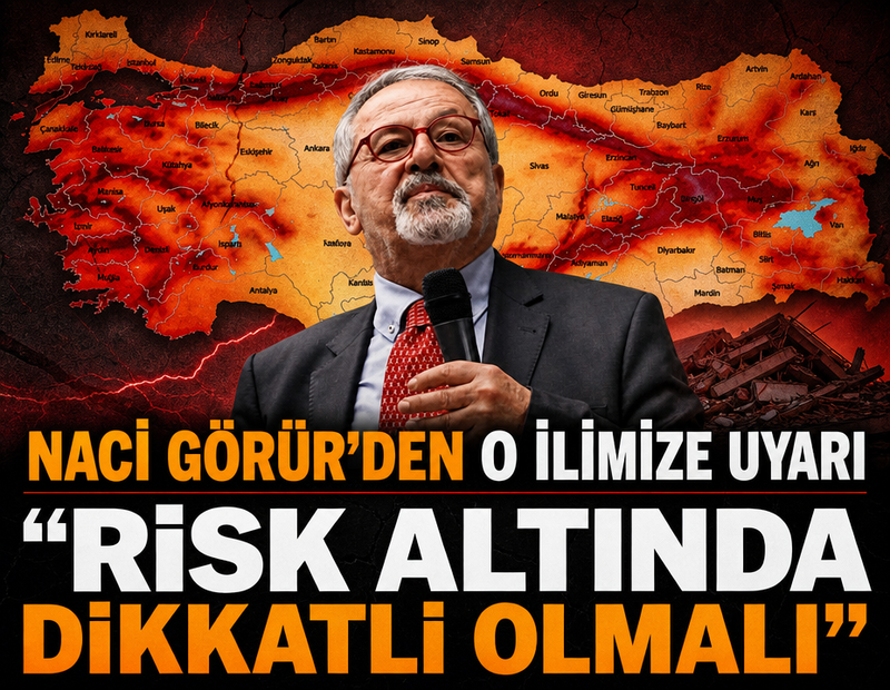 Naci Görür'den o ilimize uyarı: 'Risk altında dikkatli olmalı'
