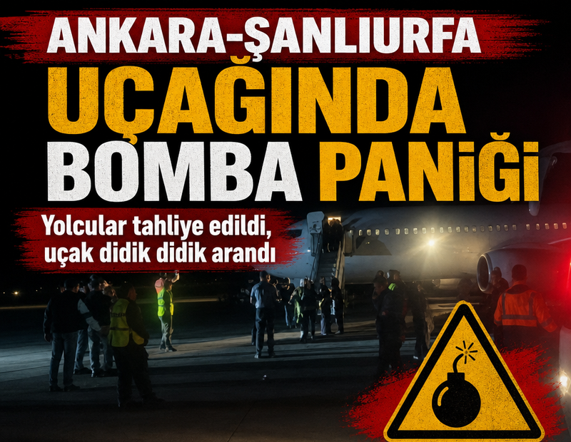 Havada bomba paniği! Yolcular tahliye edildi, uçakta arama yapıladı