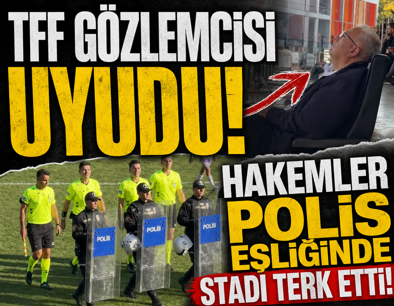 TFF gözlemcisi tribünde uyuyakaldı! Türkiye Kupası maçında pes dedirten görüntüler