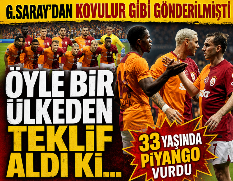 Galatasaray'dan kovulur gibi gönderilmişti! Öyle bir ülkeden teklif aldı ki...