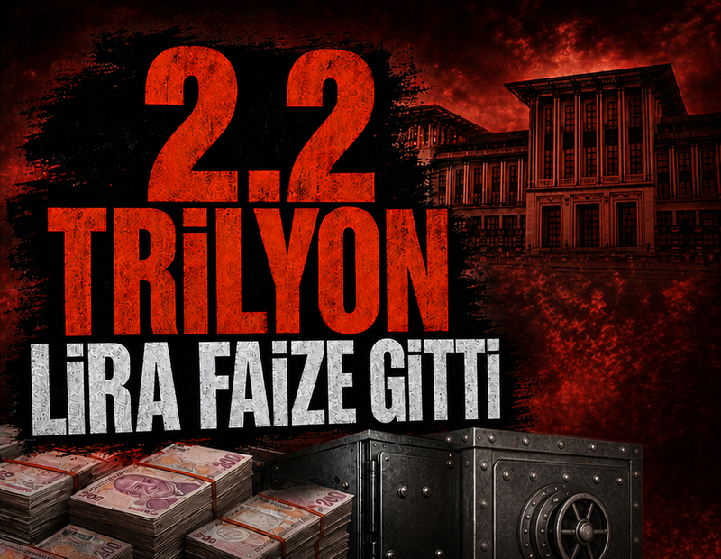 2.2 trilyon lira faize gitti