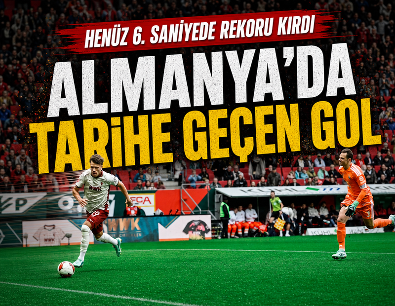 Almanya'da tarihe geçen gol! 6. saniyede rekoru kırdı