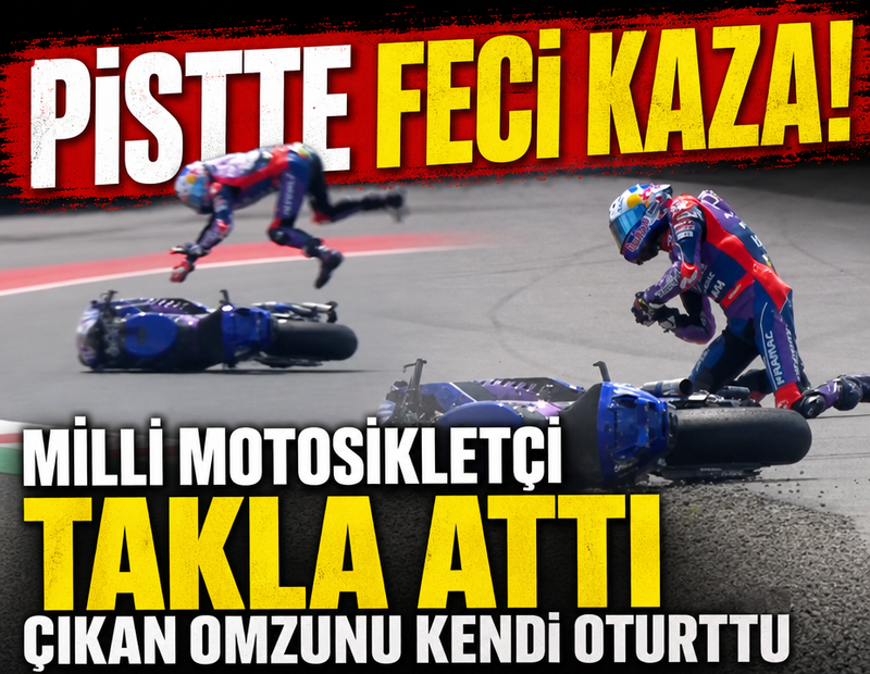 Pistte korku dolu anlar! Toprak takla attı çıkan omzunu kendi oturttu