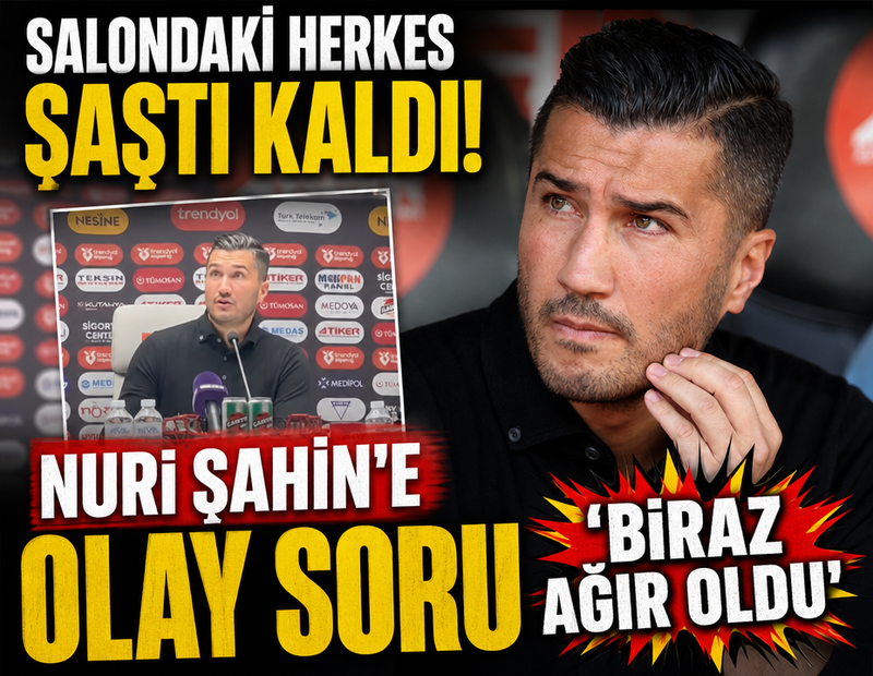 Maç sonu Nuri Şahin’e olay soru! Salondaki herkes şaştı kaldı