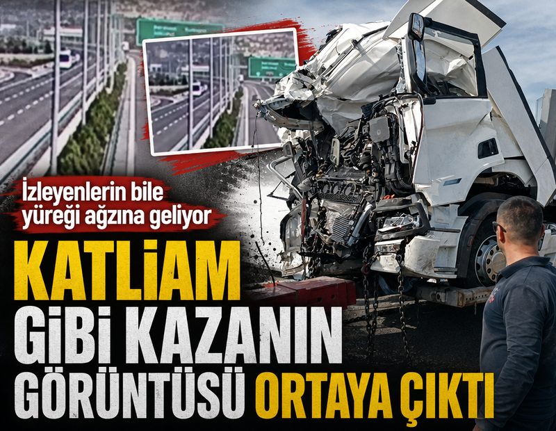 İzleyenlerin bile yüreği ağzına geliyor! Katliam gibi kaza anının görüntüsü ortaya çıktı