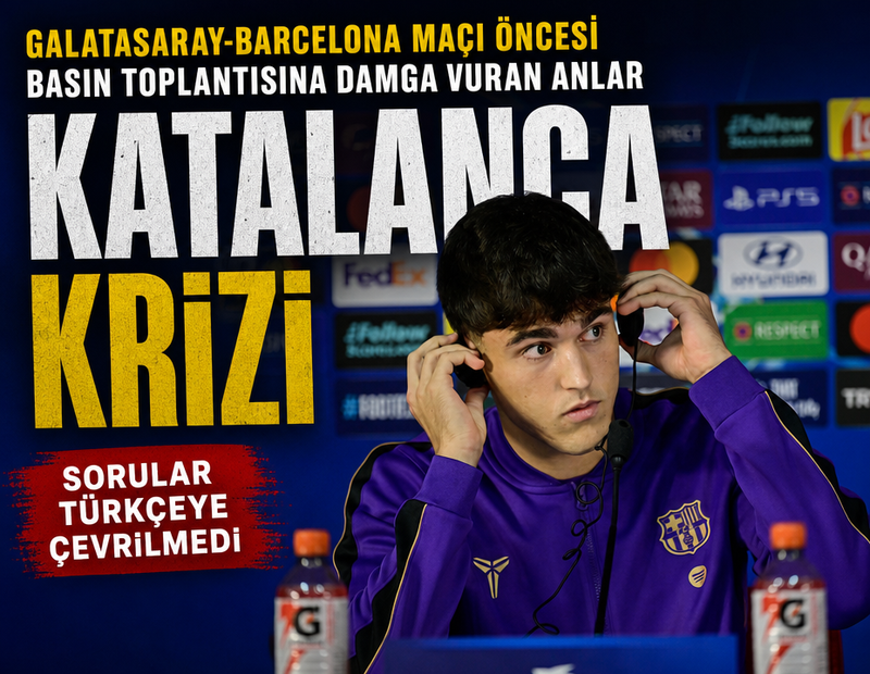 Galatasaray-Barcelona maçı öncesinde Katalanca krizi! Sorular Türkçe'ye çevrilmedi