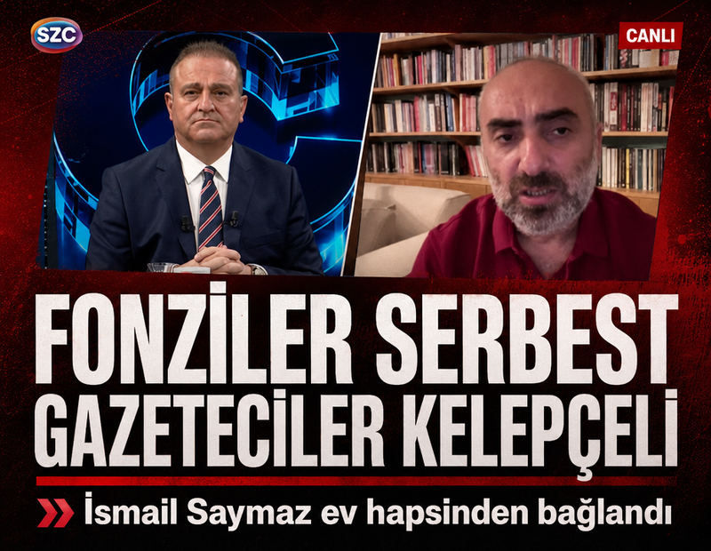 Fonziler Serbest Gazeteciler kelepçeli! İsmail Saymaz elektronik kelepçe ile canlı yayına bağlandı