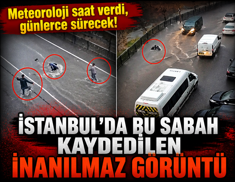 Meteoroloji saat verdi, günlerce sürecek: İstanbul'da bu sabah kaydedilen inanılmaz görüntü