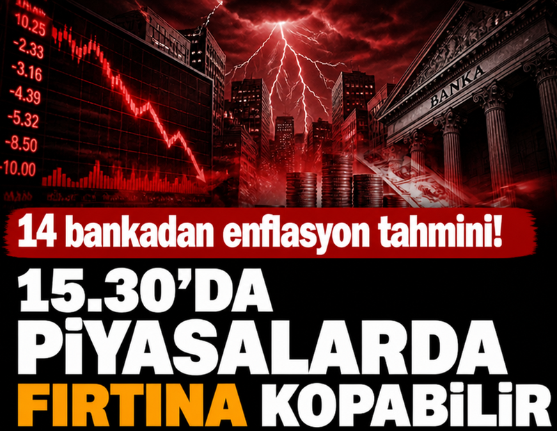 15.30’da piyasalarda fırtına kopabilir: 14 bankadan enflasyon tahmini!