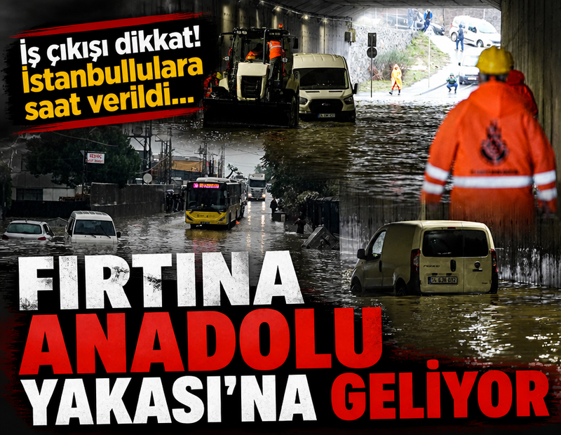 İş çıkışı dikkat! İstanbullulara saat verildi... Fırtına Anadolu Yakası'na geliyor