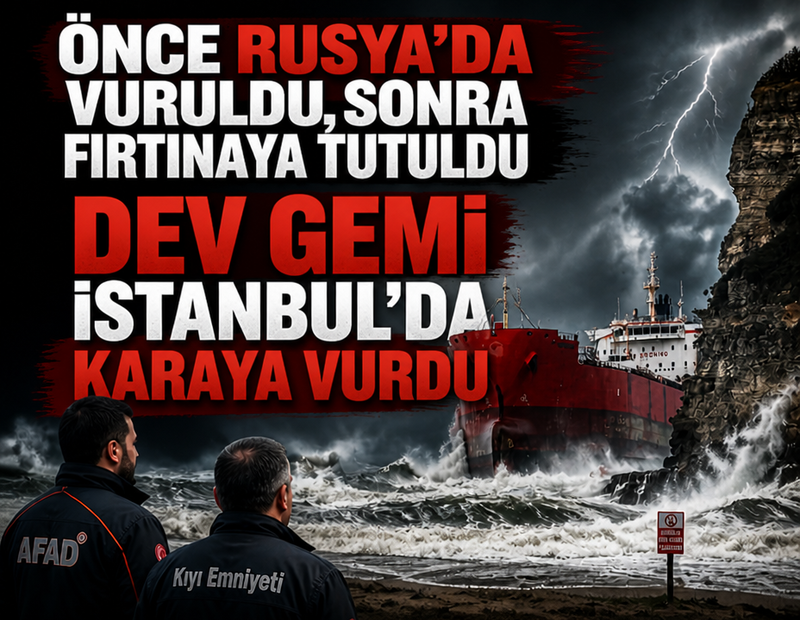 Önce Rusya'da vuruldu, sonra İstanbul'da karaya oturdu: Dev geminin inanılmaz hikayesi